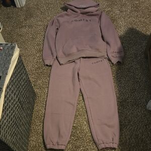Comfort Colors Mauve Sweatpants & Hoodie Set